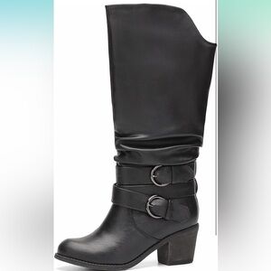 NEW Kohls Black Size 7.5 Calf Slouchy Boots